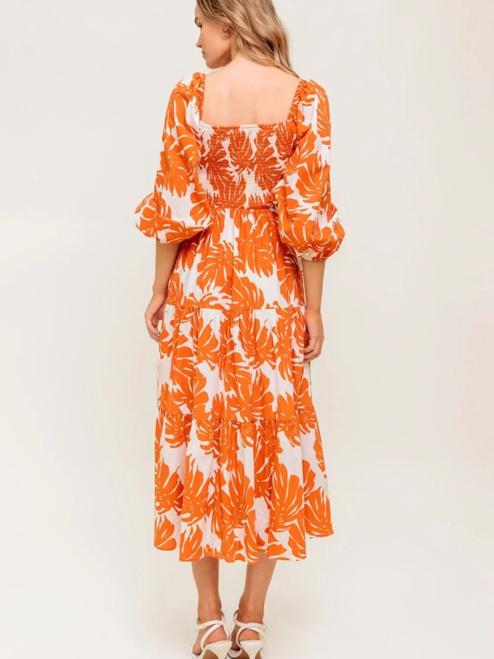 Petal & pup flying tomato palm Leaf Tiered Maxi Dress nwot - Picture 2 of 6